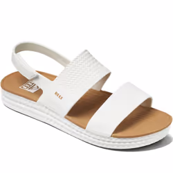 Reef Womens Water Vista Summer Beach Pool Sandals Thongs Flip Flops - 8 UK, White/Tan
