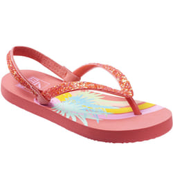 Reef Children Kids Little Stargazer Prints Summer Sandals Thongs Flip Flops - 4K UK, Pineapple Rainbows