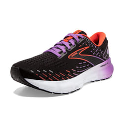 Brooks Women's Glycerin 20 Neutral Running Shoe - Black/Bellflower/Fiesta - 5 Medium