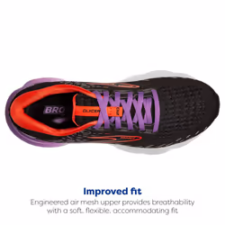 Brooks Women's Glycerin 20 Neutral Running Shoe - Black/Bellflower/Fiesta - 5 Medium