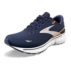 Brooks Men's Ghost 15 Neutral Running Shoe - Peacoat/Blue/Orange Pop - 8.5 Narrow