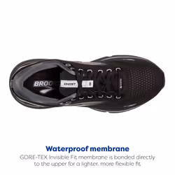 Brooks Men's Ghost 15 GTX Waterproof Neutral Running Shoe - Black/Blac