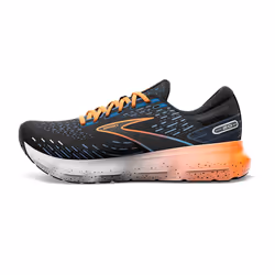 Brooks Men's Sneaker Running Shoe  Black Blue Classic Dark Blue Orange  9 AU