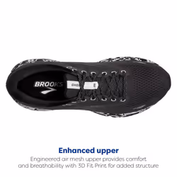 Brooks Men's Ghost 15 Neutral Running Shoe - Ebony/Black/Oyster - 8 Medium