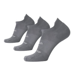 Brooks Run-In No Show Socks I Comfort Fit  Unisex  Performance Running Socks (3-Pack Set) - Asphalt - L