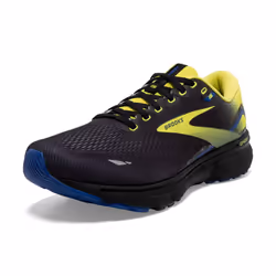 Brooks Men's Ghost 15 Neutral Running Shoe - Black/Nightlife/Blue - 7 Medium