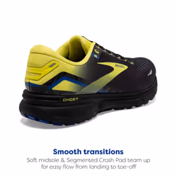 Brooks Men's Ghost 15 Neutral Running Shoe - Black/Nightlife/Blue - 7 Medium