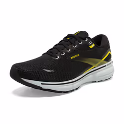 Brooks Men's Ghost 15 Neutral Running Shoe - Black/Ballad Blue/Sulphur - 8.5 Medium
