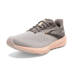 Brooks Womens Launch 10 Neutral Running Shoe - Grey/Crystal Grey/Pale Peach - 5 Medium