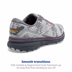 Brooks Men's Ghost 15 Neutral Running Shoe - White/Oyster/Oriole - 8 Medium