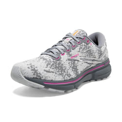 Brooks Men's Ghost 15 Neutral Running Shoe - White/Oyster/Oriole - 9 Medium