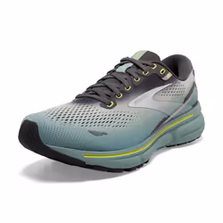 Brooks Men's Ghost 15 Neutral Running Shoe - Grey/Oyster/Cloud Blue - 8 Medium