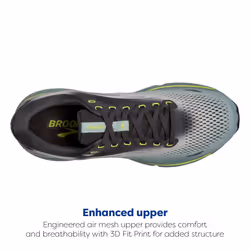 Brooks Men's Ghost 15 Neutral Running Shoe - Grey/Oyster/Cloud Blue - 8 Medium