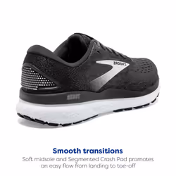 Brooks Men's  Ghost 16 Running Shoe Black/Grey/White