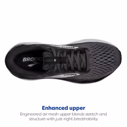 Brooks Men's  Ghost 16 Running Shoe Black/Grey/White
