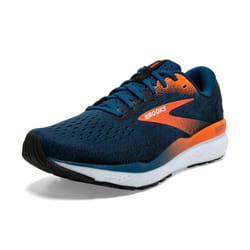 Brooks Mens Ghost 16 Neutral Running Shoe - Blue Opal/Black/Nasturtium - 7.5 Medium