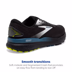 Brooks Mens Ghost 16 Neutral Running Shoe - Black/Ebony/Blue - 13 Medium