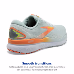 Brooks Womens Ghost 16 Neutral Running Shoe - Skylight/Coconut/Sunset - 10.5 Medium