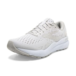 Brooks Womens Ghost 16 Neutral Running Shoe - White/White/Grey - 10.5 Medium