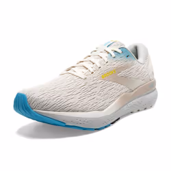 Brooks Mens Ghost 16 Neutral Running Shoe - Coconut/Blue/Yellow - 7.5 Medium