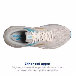 Brooks Mens Ghost 16 Neutral Running Shoe - Coconut/Blue/Yellow - 11.5 Medium