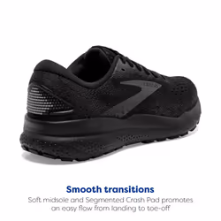 Brooks Women's  Ghost 16 Running Shoe - Extra Wide Width Solid Black