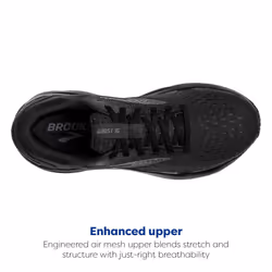 Brooks Mens Ghost 16 Neutral Running Shoe - Black/Black/Ebony - 10.5 Narrow
