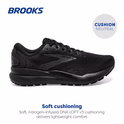 Brooks Mens Ghost 16 Neutral Running Shoe - Black/Black/Ebony - 10.5 Narrow