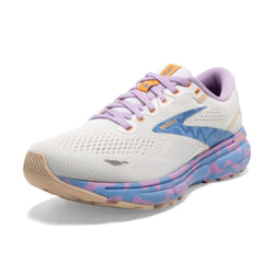 Brooks Women's Ghost 15 Neutral Running Shoe - White/Vista/Lavendula - 11 Medium