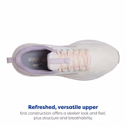 Brooks Womens Revel 6 Neutral Running Shoe - Marshmallow/Pink/Purple - 7.5 Medium
