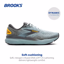 Brooks Mens Ghost 16 Neutral Running Shoe - Cloud/Grey/Gold - 7.5 Medium