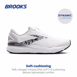 Brooks Womens Ghost 16 Neutral Running Shoe - White/Oyster/Lava - 11.5 Medium