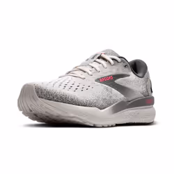 Brooks Womens Ghost 16 Neutral Running Shoe - Grey/Gargoyle/Pink - 7 Medium