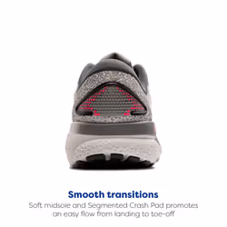 Brooks Womens Ghost 16 Neutral Running Shoe - Grey/Gargoyle/Pink - 7 Medium