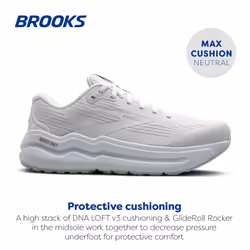 Brooks Womens Ghost Max 2 Neutral Running & Walking Shoe - Bright White/Bright White - 10.5 Medium