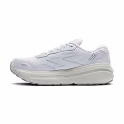 Brooks Womens Ghost Max 2 Neutral Running & Walking Shoe - White/White - Leather - 11.0 Medium