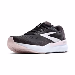 Brooks Womens Ghost 16 Neutral Running Shoe - Black/White/Orchid Ice - 7 Medium