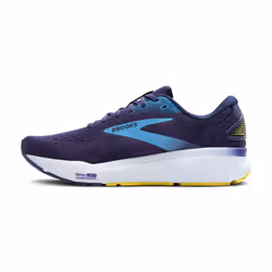 Brooks Mens Ghost 16 Neutral Running Shoe - Blue/Bonnie Blue/Yellow - 9 Medium