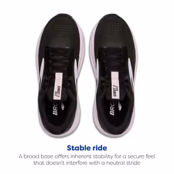 Brooks Womens Ghost Max 2 Neutral Running & Walking Shoe - Black/White/Orchid Ice - 10 Medium
