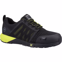 ) Timberland Pro Radius Textile Black/Hi Viz Yellow Safety Trainers - Black, 6 (Adults'