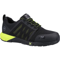 ) Timberland Pro Radius Textile Black/Hi Viz Yellow Safety Trainers - Black, 12 (Adults'