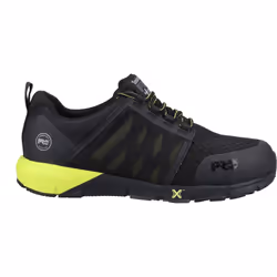 ) Timberland Pro Radius Textile Black/Hi Viz Yellow Safety Trainers - Black, 12 (Adults'