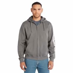 Timberland PRO Men's Honcho Sport Full-Zip Hooded Sweatshirt  Dark Cha