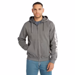 Timberland PRO Men's Honcho Sport Full-Zip Hooded Sweatshirt  Dark Cha