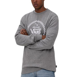 Vans Mens Athletic Crew Neck Cotton Casual Pullover Sweatshirt - S, Cement