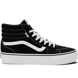 Vans Womens Filmore HI High Top Canvas Trainers Sneakers Shoes - Black/White - 6.5 UK, Black/White
