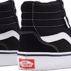 Vans Kids Boys Filmore Hi High Top Lace Up Trainers Sneakers - Black/White - 4 UK, Black/White