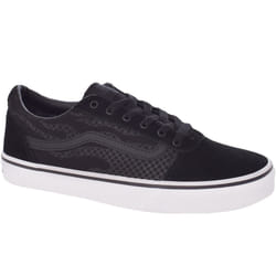 Vans Kids Youths Ward Reflective Low Rise Canvas Trainers Sneakers - Black - 6 UK, Black
