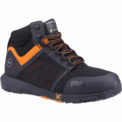) Timberland Pro Radius Textile Black/Orange Safety Boots - Black, 12 (Adults'