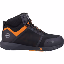 ) Timberland Pro Radius Textile Black/Orange Safety Boots - Black, 12 (Adults'